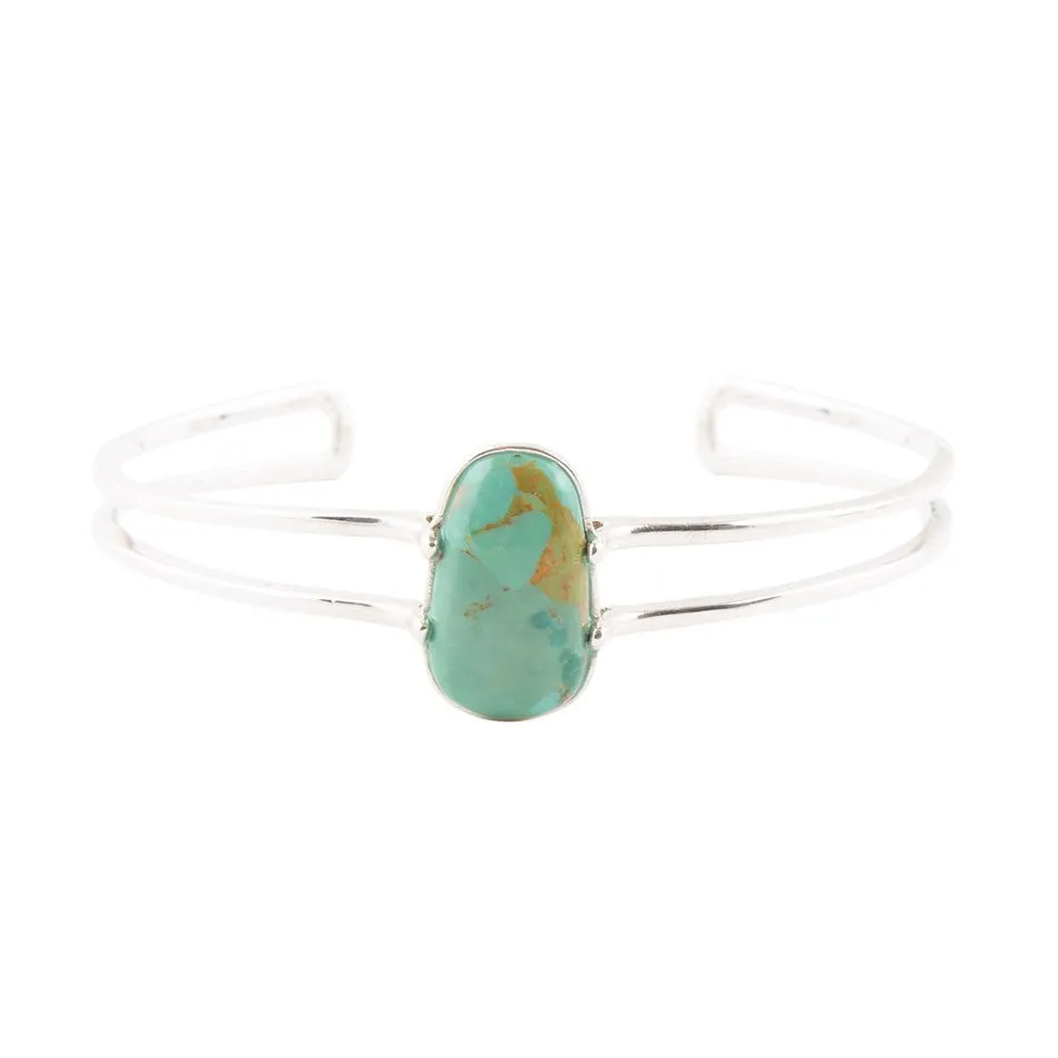 High Class Turquoise and Sterling Silver Cuff Bracelet sold by Barse product image thumbnail 4