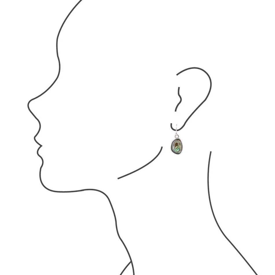 Blue Abalone and Sterling Silver Drop Earrings sold by Barse product image thumbnail 2