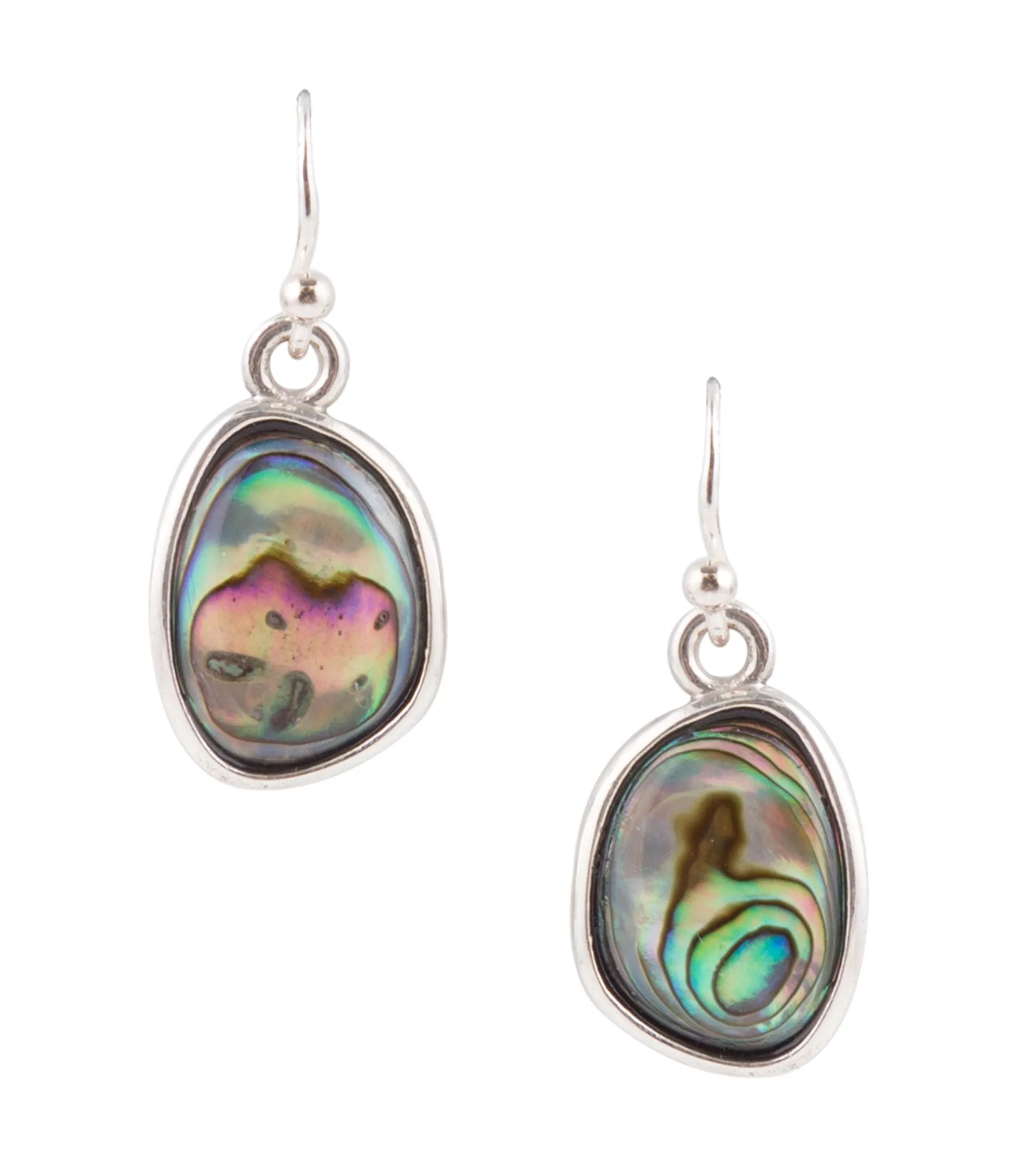Blue Abalone and Sterling Silver Drop Earrings sold by Barse product image thumbnail 3