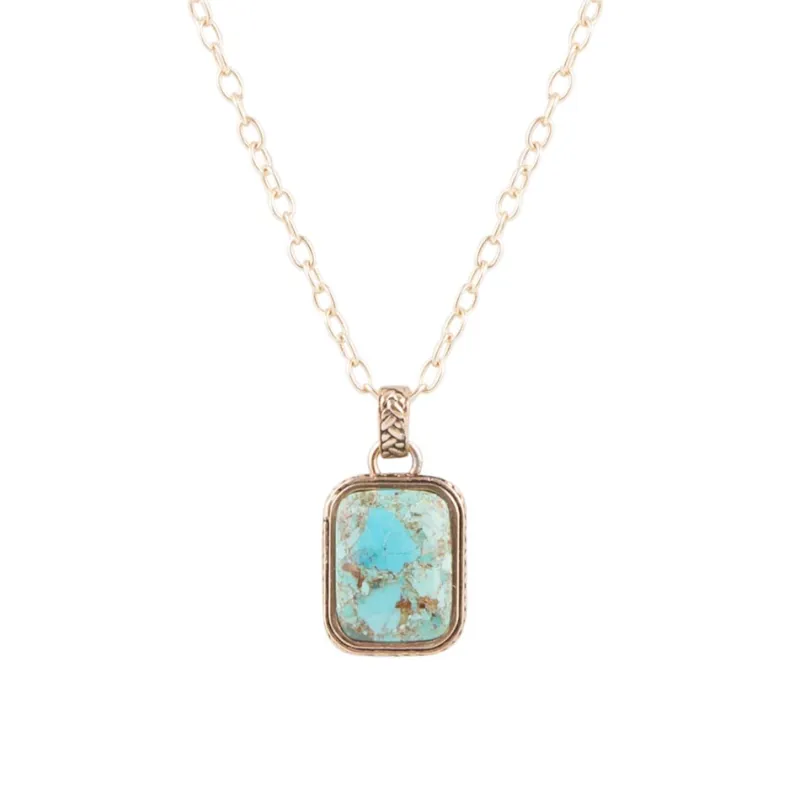Credence Genuine Turquoise Pendant Necklace sold by Barse