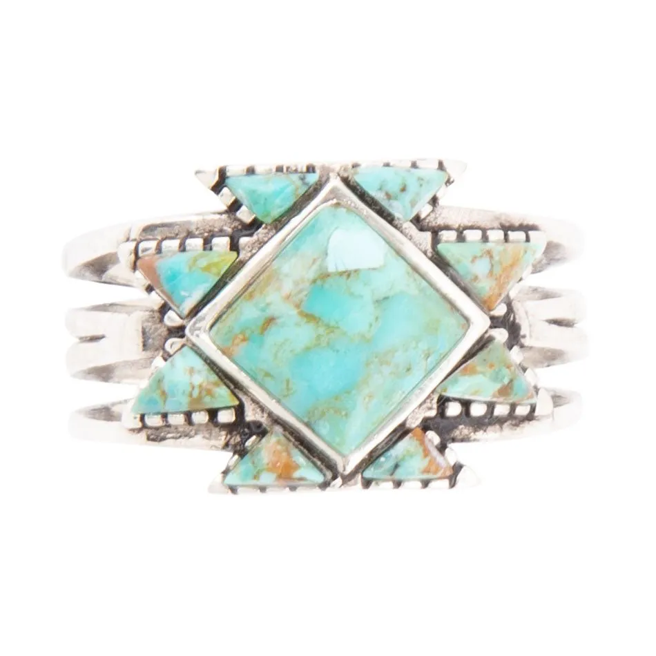 Sharp Blue Turquoise and Sterling Silver Ring sold by Barse product image thumbnail 4