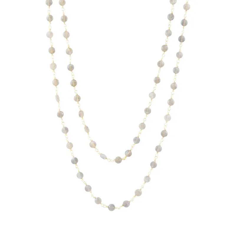 Two Row Labradorite Necklace sold by Barse