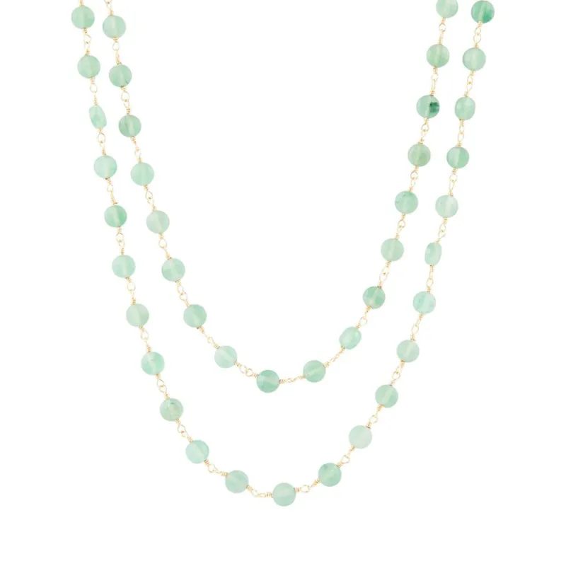 Two Row Green Aventurine Necklace sold by Barse
