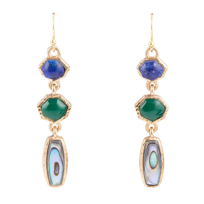 Odyssey Lapis Multi-Stone Earrings sold by Barse