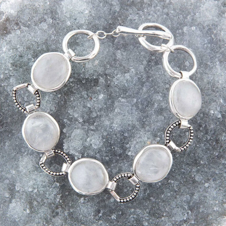 Splender Grey Quartz Sterling Link Bracelet sold by Barse product image thumbnail 2