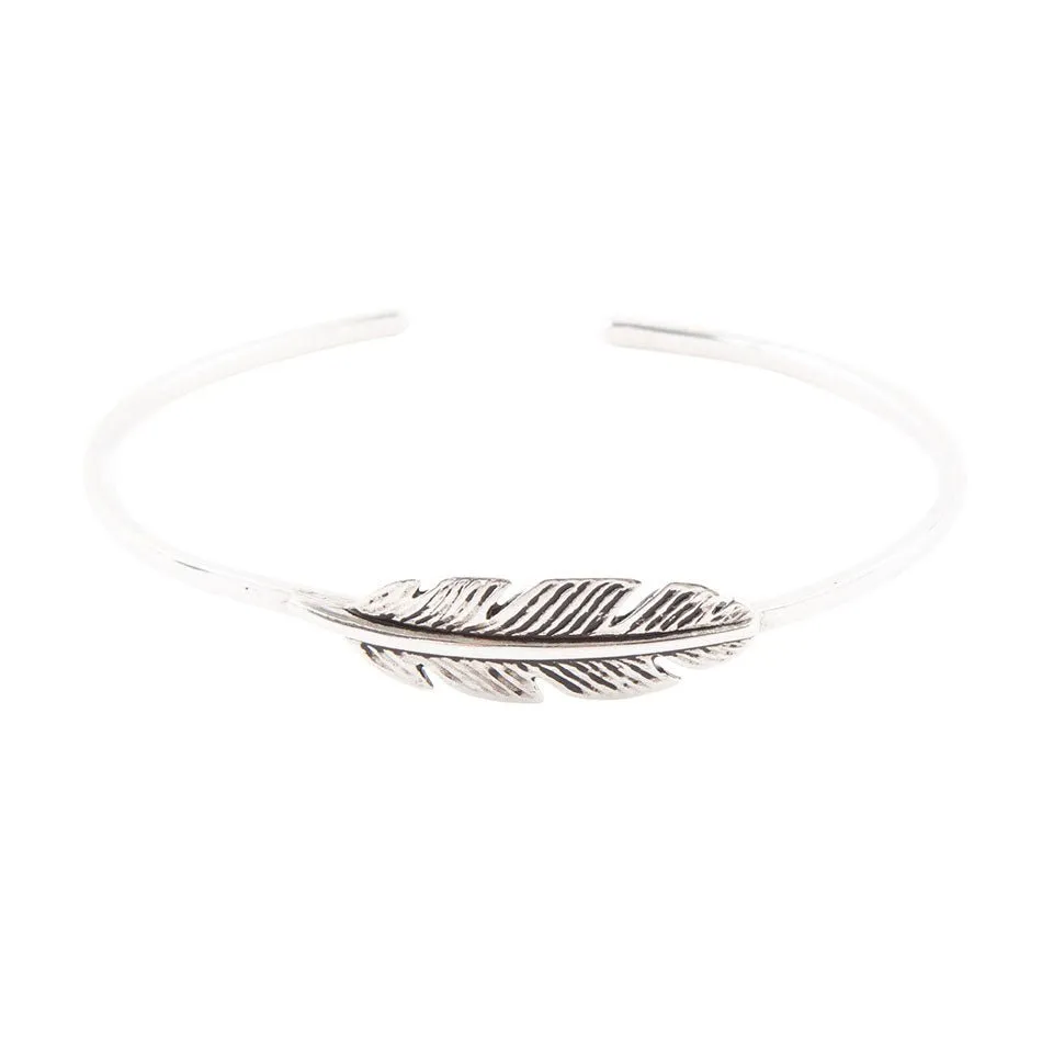 Quill Sterling Feather Cuff Bracelet sold by Barse product image thumbnail 3