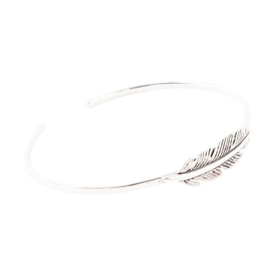 Quill Sterling Feather Cuff Bracelet sold by Barse