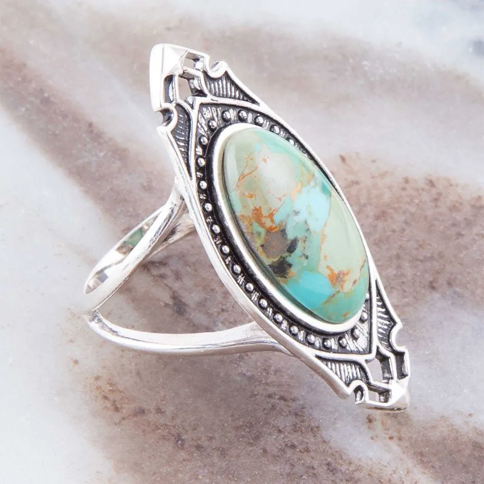 Phantom Blue Turquoise and Sterling Silver Ring sold by Barse product image thumbnail 2