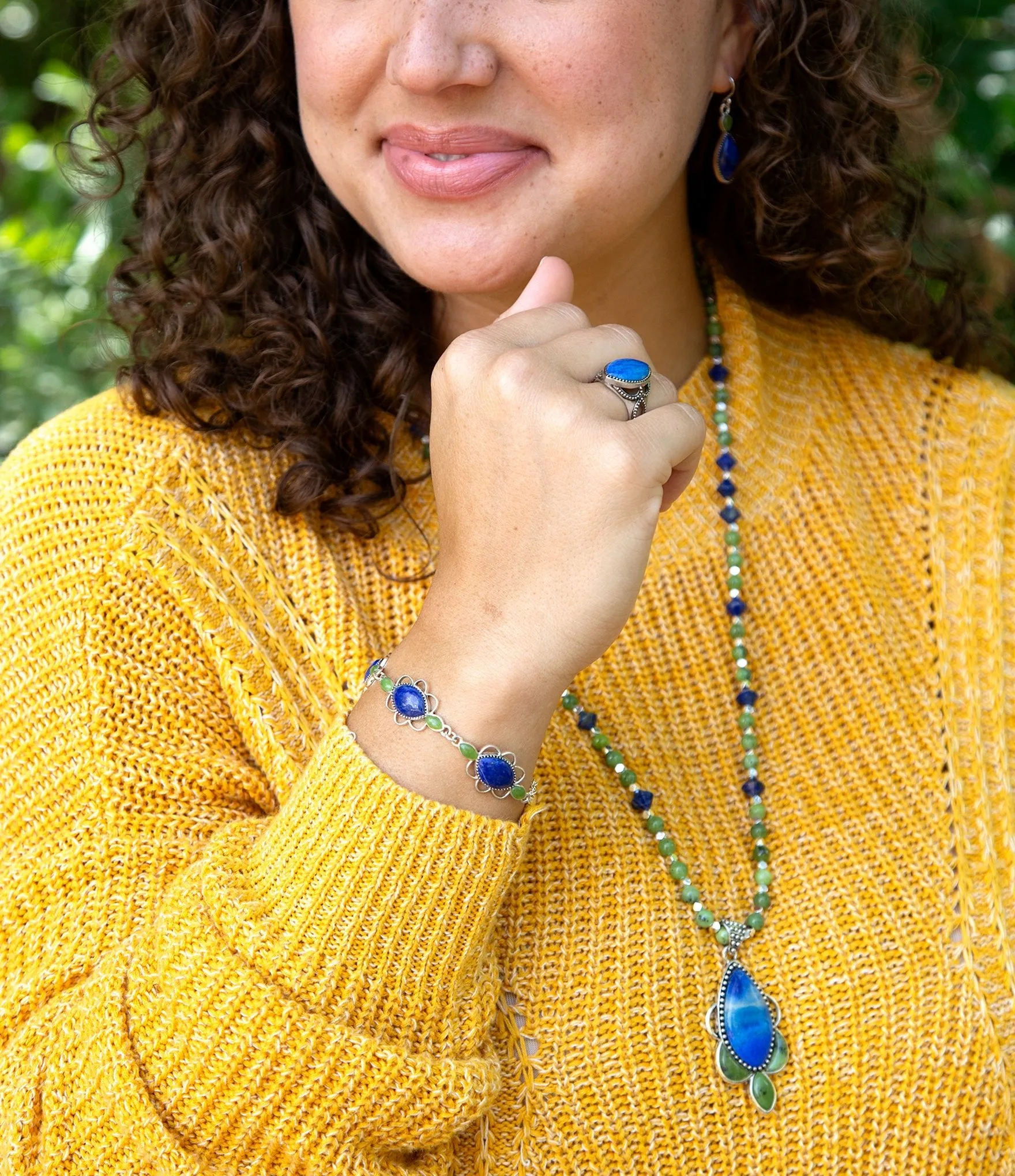 Blue Lapis and Sterling Silver Marquis Ring sold by Barse product image thumbnail 2