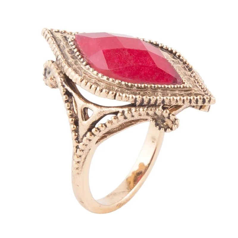 Cleopatra Bordeaux Quartz Ring made by Barse