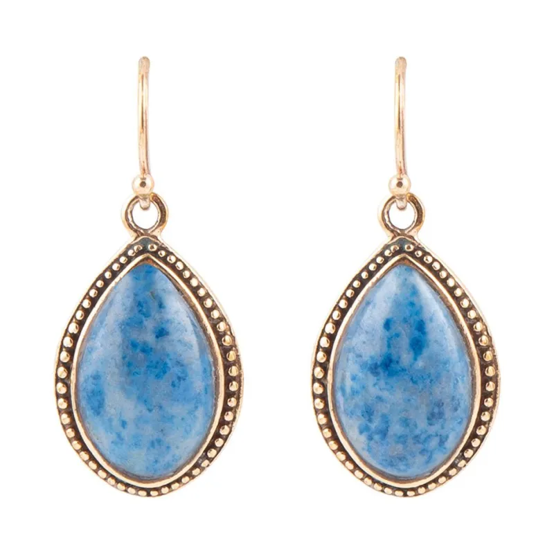 Balinese Lapis Drop Earrings sold by Barse
