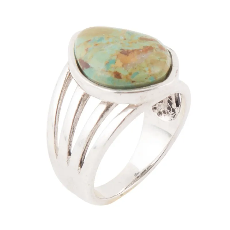 Classy Sterling Silver Blue Turquoise Ring sold by Barse