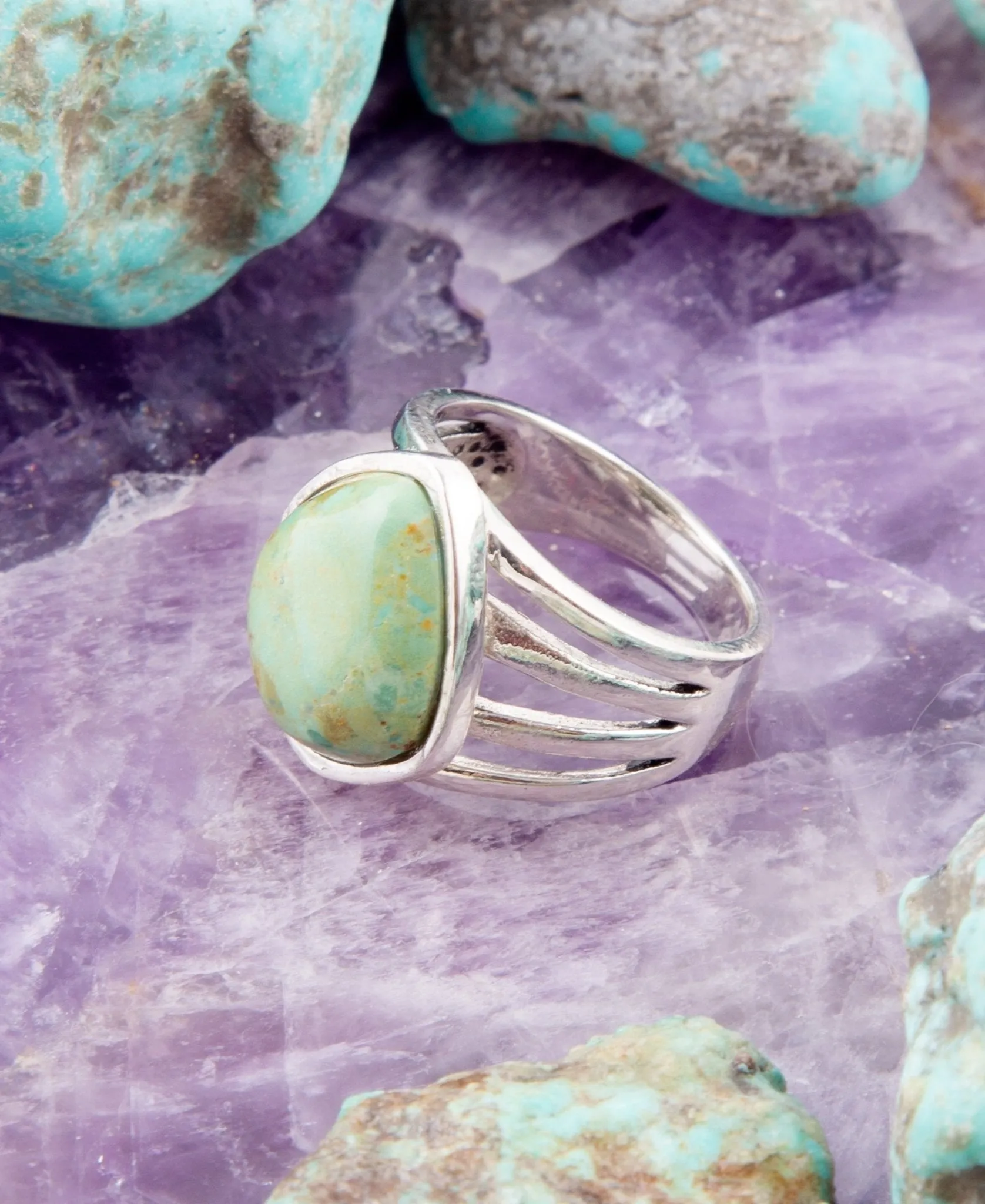Classy Sterling Silver Blue Turquoise Ring sold by Barse product image thumbnail 2