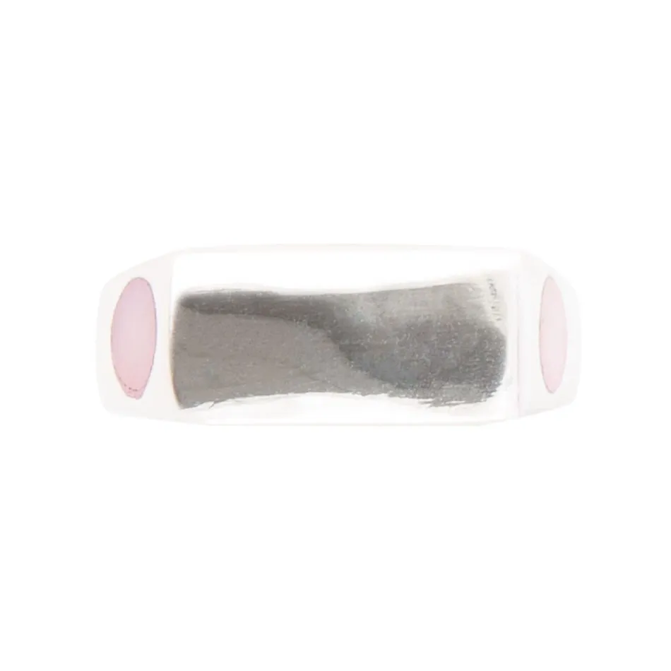 Signet Pink Opal and Sterling Silver In The Hole Ring sold by Barse product image thumbnail 3