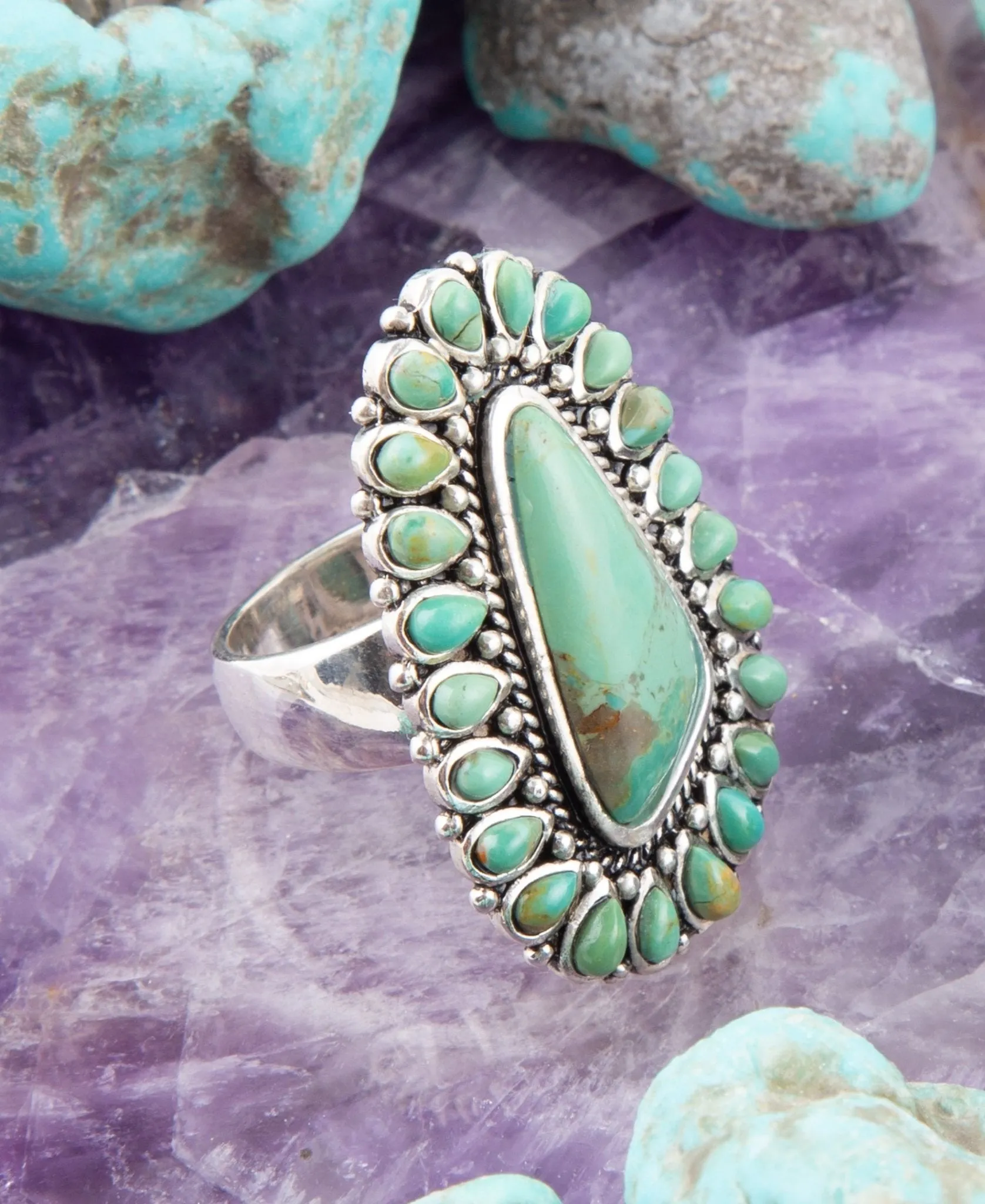 Sedona Blue Turquoise and Sterling Silver Statement Ring sold by Barse product image thumbnail 3