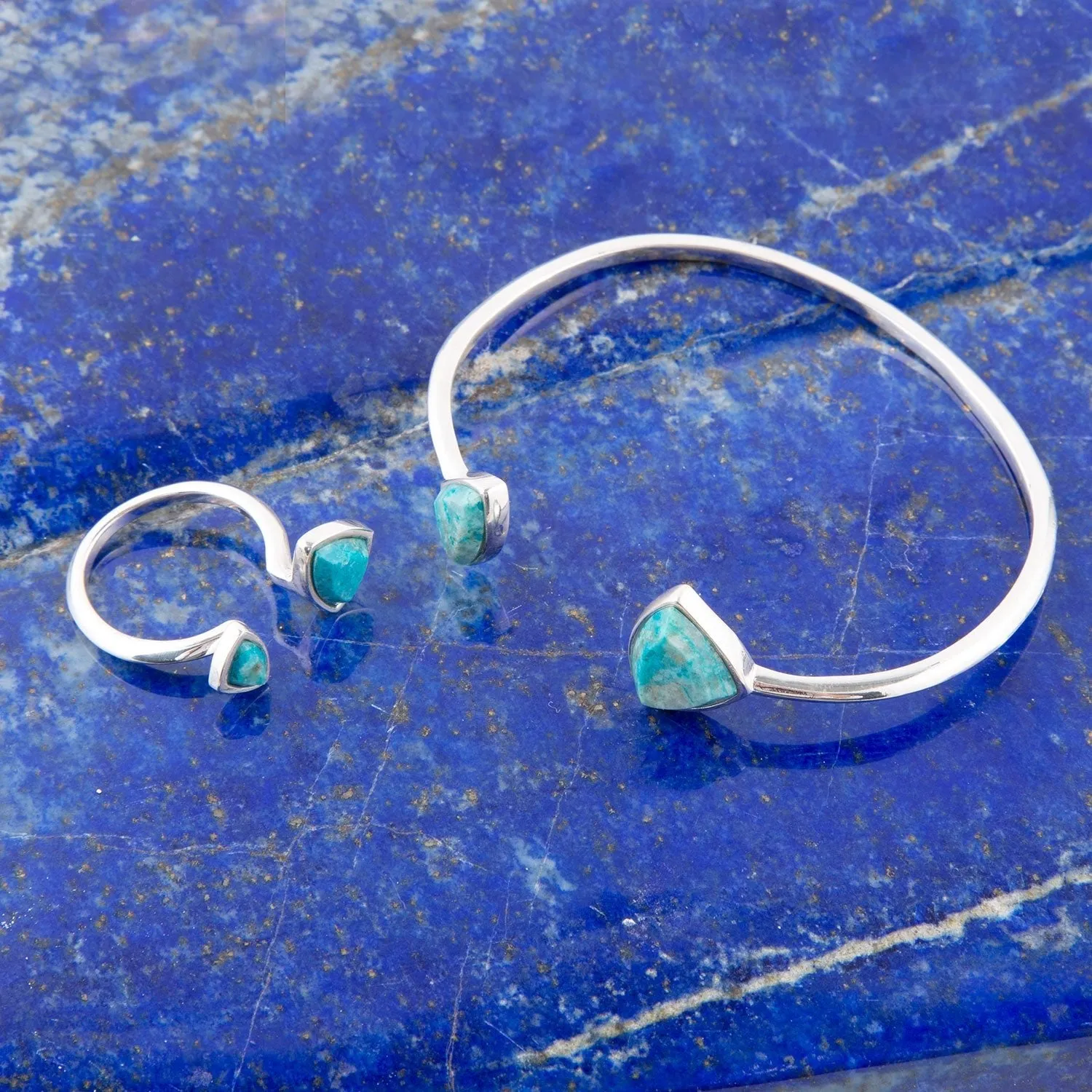 Chrysocolla Open Cuff Bracelet sold by Barse product image thumbnail 2