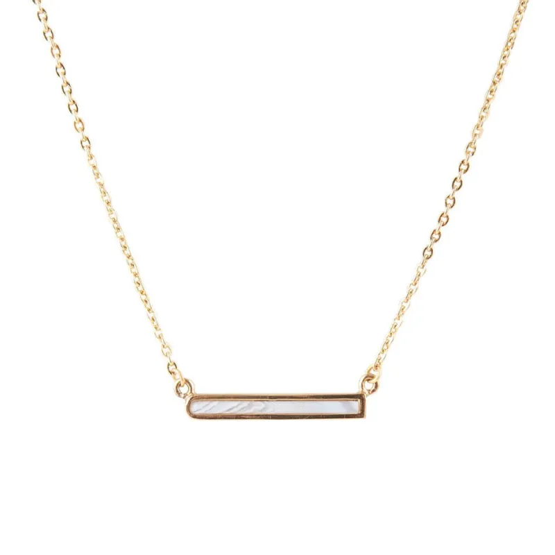 Dainty Botswana Agate Bar Necklace sold by Barse