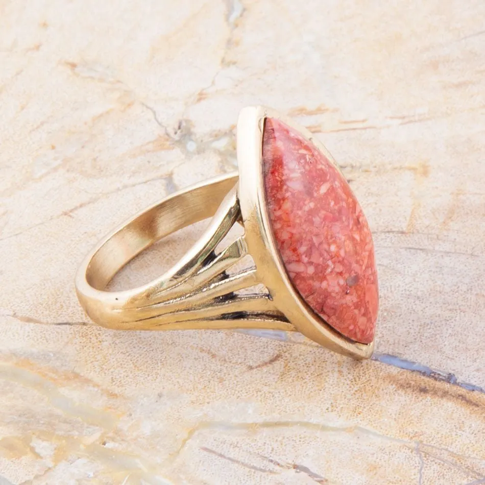Spark Orange Sponge Coral Golden Ring sold by Barse product image thumbnail 2