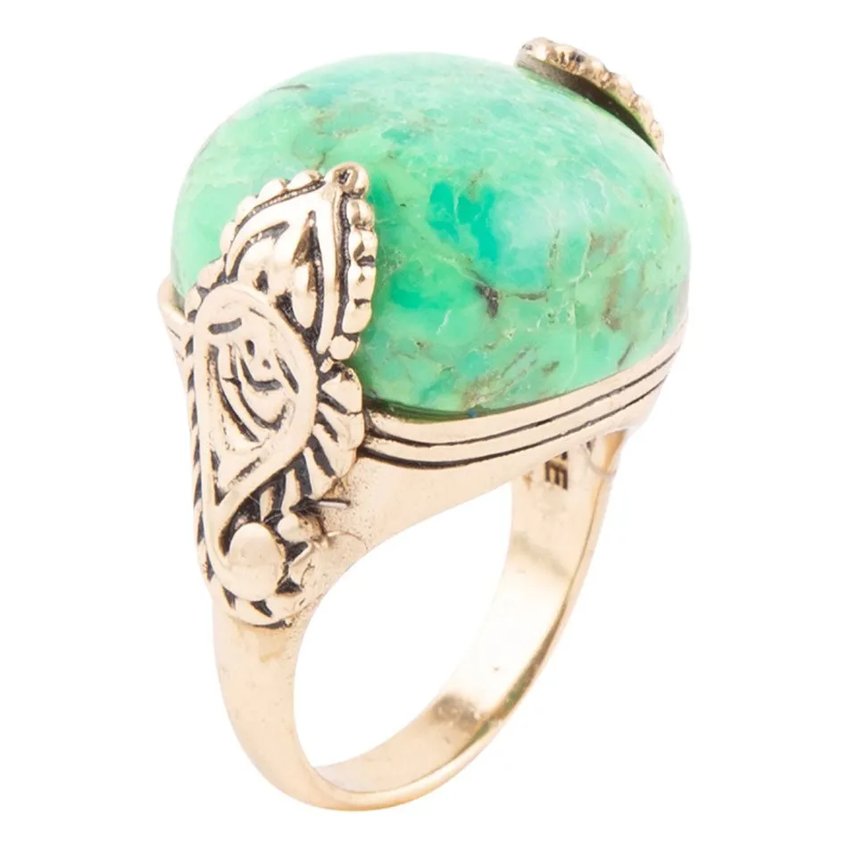 Ornate Lime Turquoise Ring sold by Barse