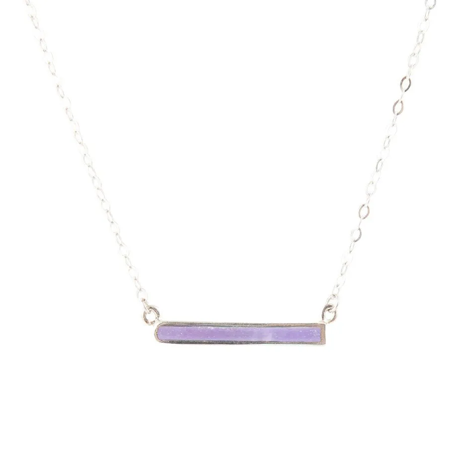 Dainty Amethyst Bar Necklace sold by Barse