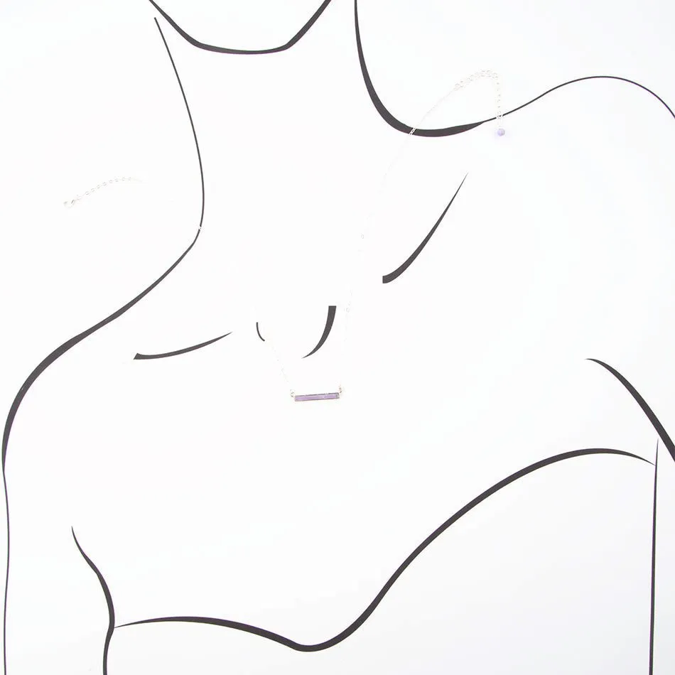 Dainty Amethyst Bar Necklace sold by Barse product image thumbnail 2