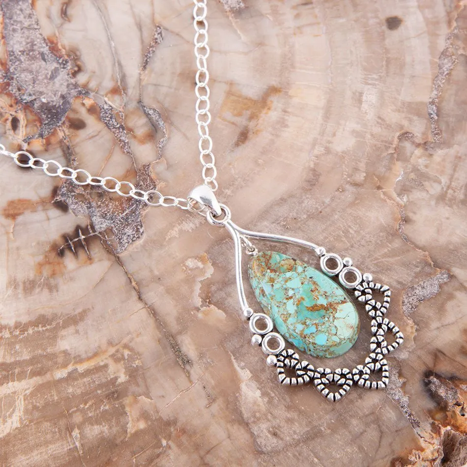 Lace Turquoise and Sterling Silver Necklace sold by Barse product image thumbnail 2