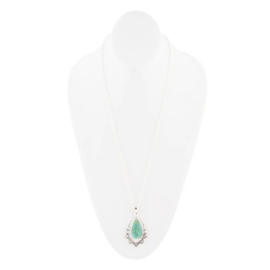 Lace Turquoise and Sterling Silver Necklace sold by Barse product image thumbnail 3