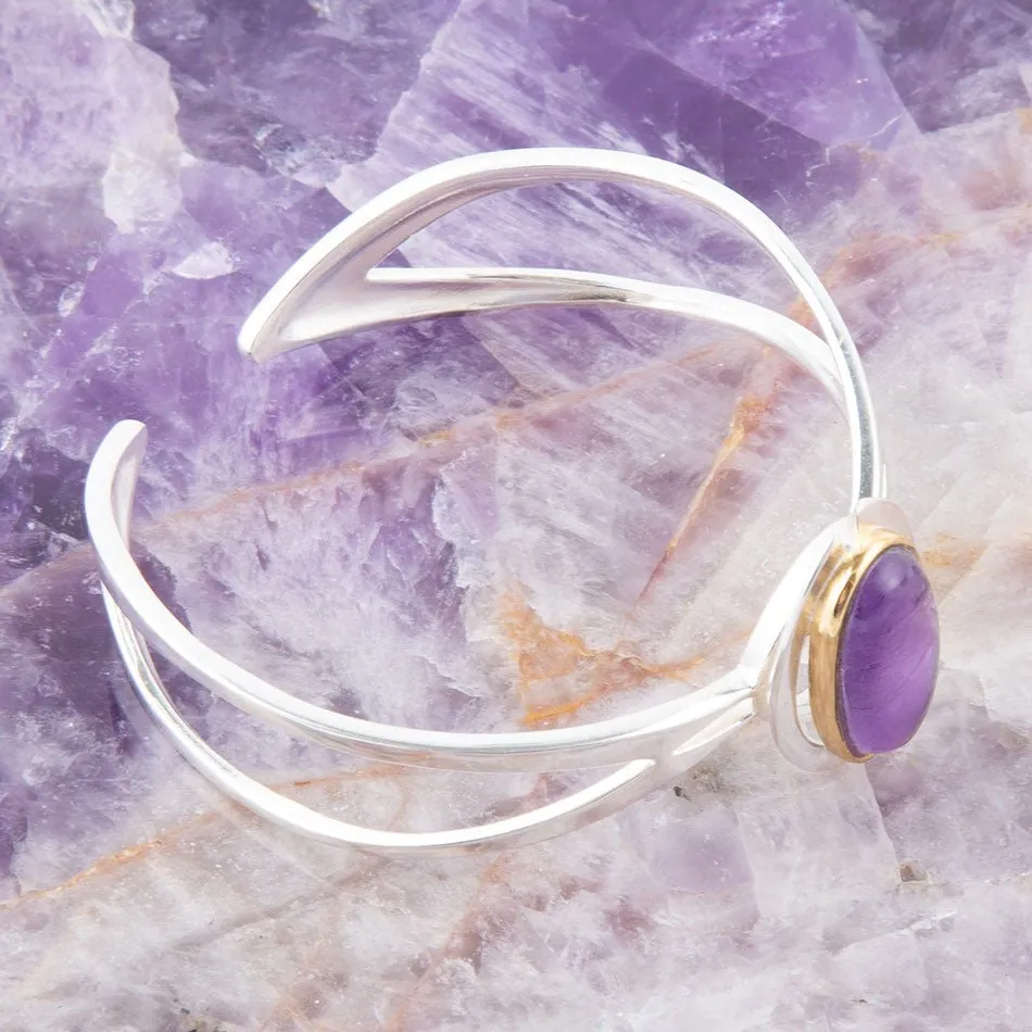 Shine Bright Amethyst Cuff Bracelet sold by Barse product image thumbnail 3