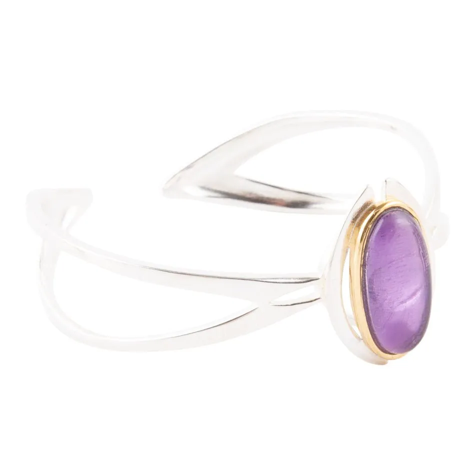 Shine Bright Amethyst Cuff Bracelet sold by Barse