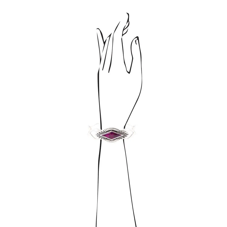 Anemone Purple Turquoise and Sterling Silver Cuff Bracelet sold by Barse product image thumbnail 2