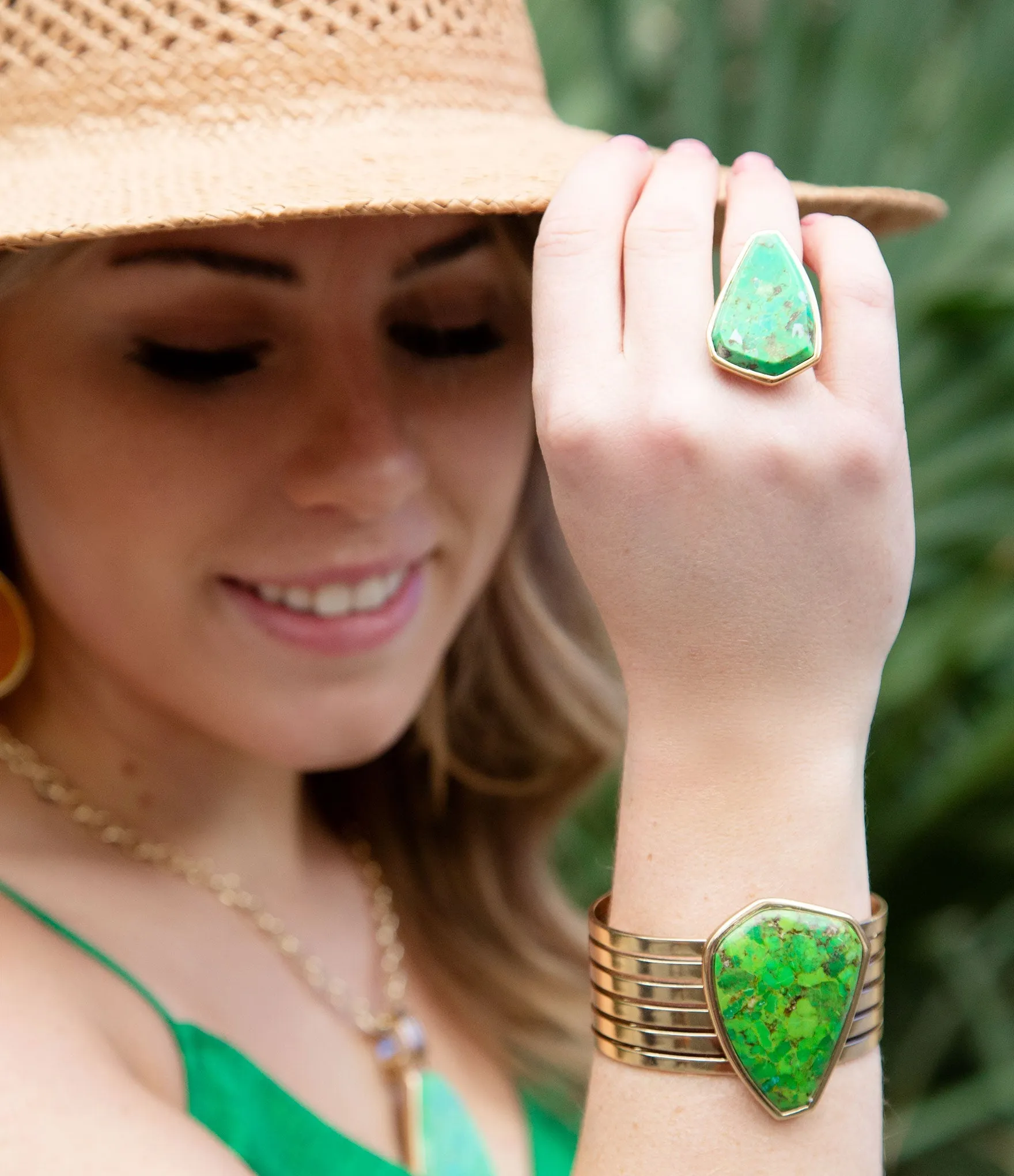 Lime Turquoise Statement Ring sold by Barse product image thumbnail 2