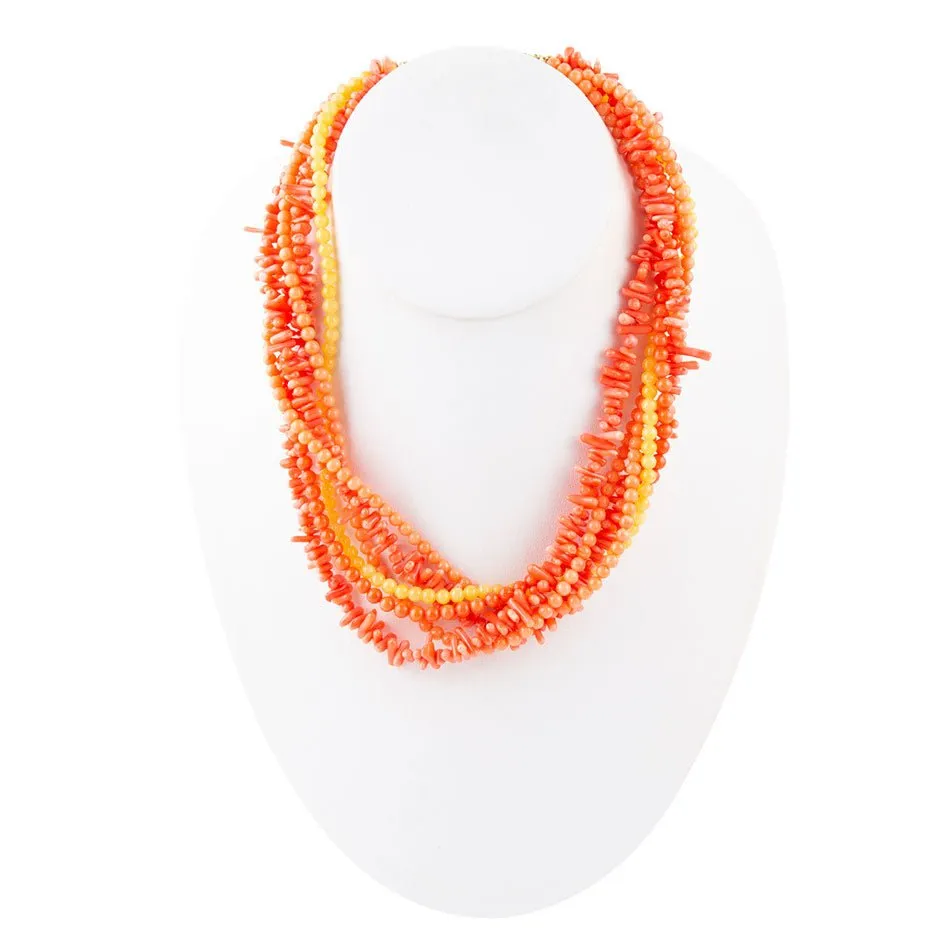 Celosia Coral Torsade Necklace sold by Barse product image thumbnail 3
