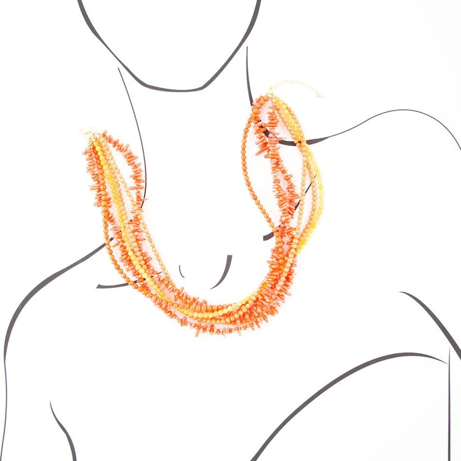 Celosia Coral Torsade Necklace sold by Barse product image thumbnail 4