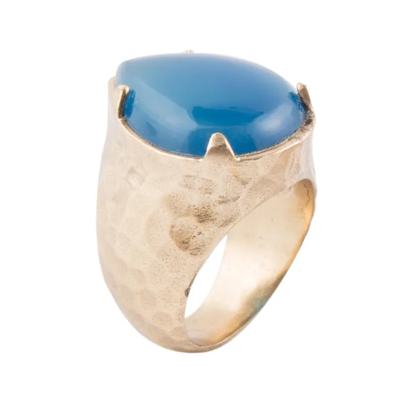 Blue Agate Teardrop Ring sold by Barse