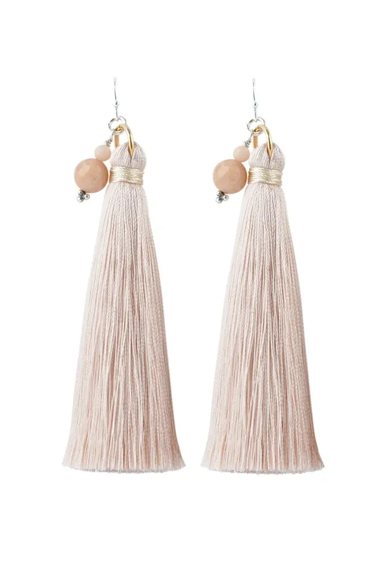 Tickled Pink Tassel Earring sold by Barse
