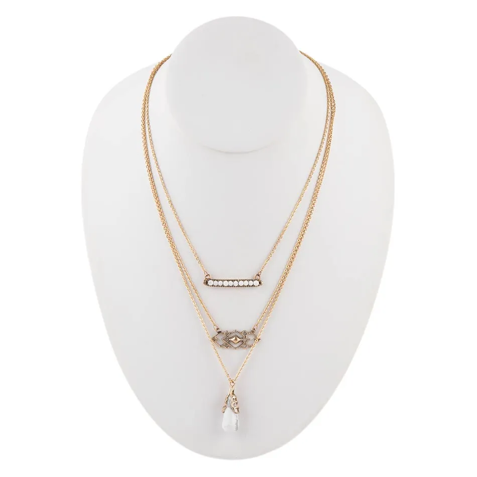 White Howlite and Bronze All Layered Up sold by Barse