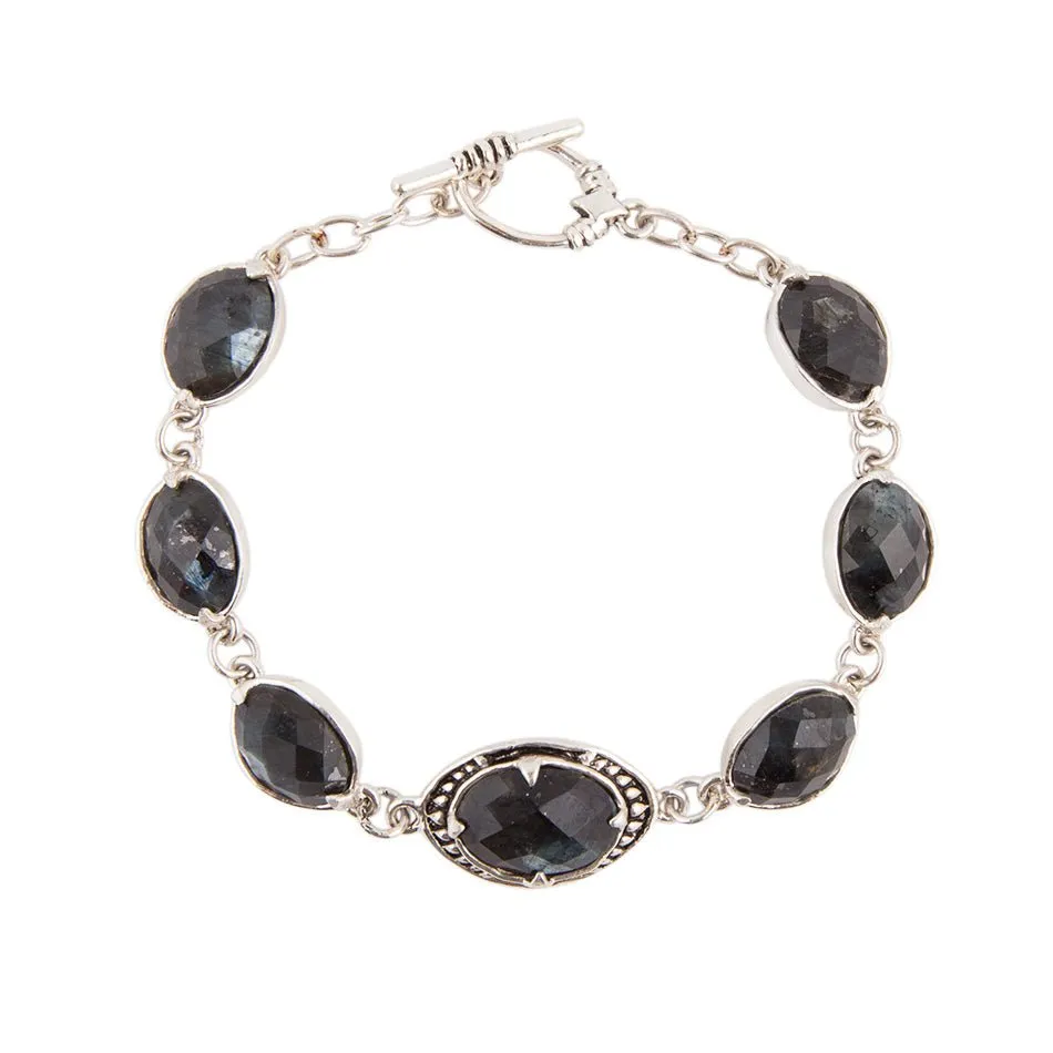 Faceted Midnight Labradorite Link Bracelet sold by Barse