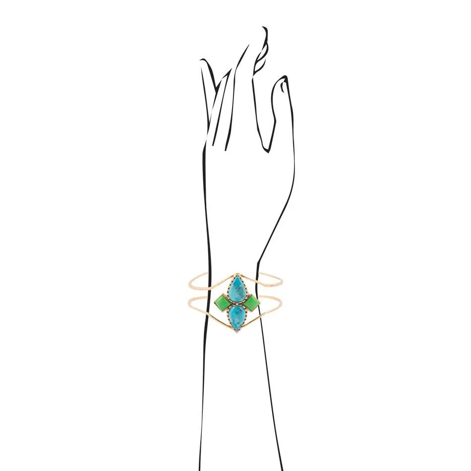 Colors of Turquoise Cuff Bracelet sold by Barse product image thumbnail 2