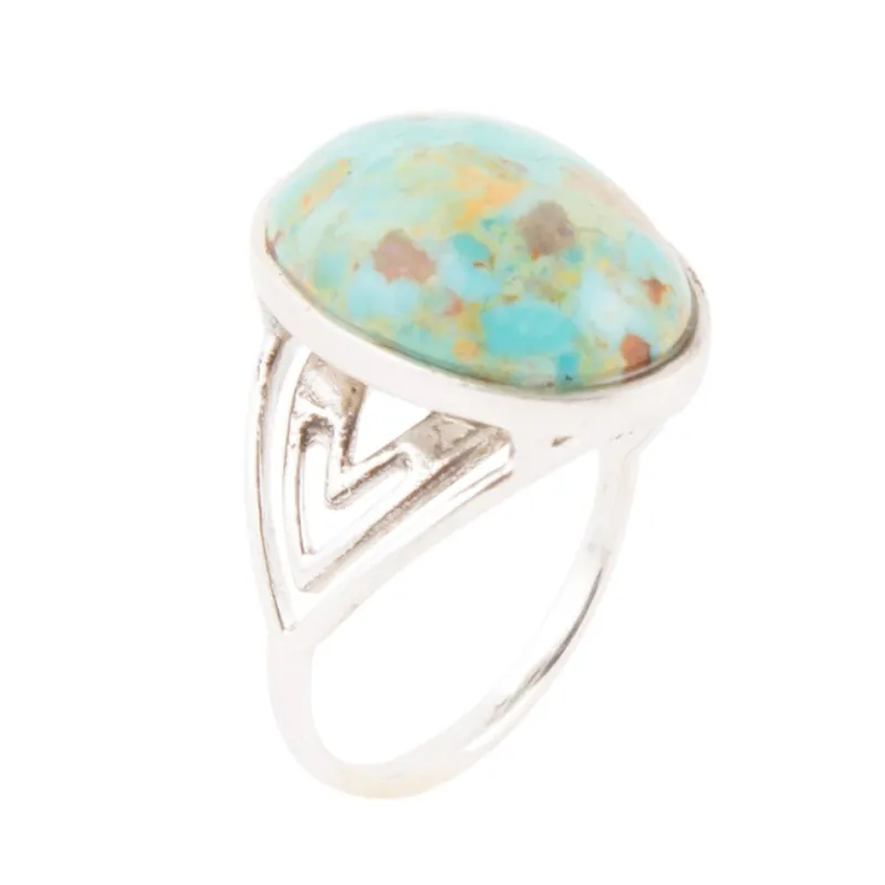 Rustic Refinement Ring -Turquoise sold by Barse