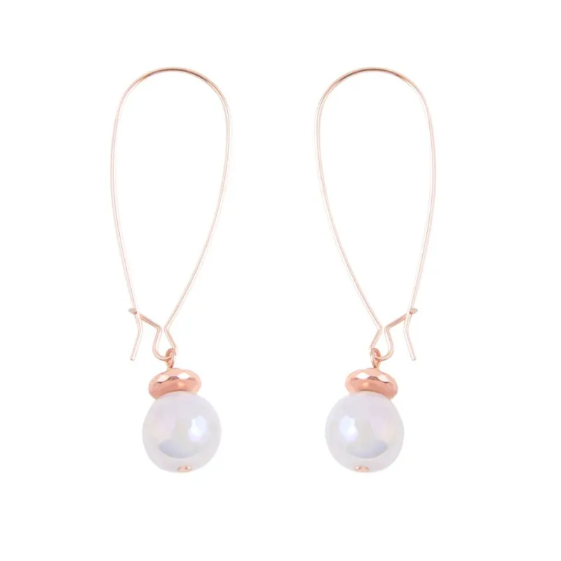 Sparkle and Shine Copper and Jade Loop Earring sold by Barse