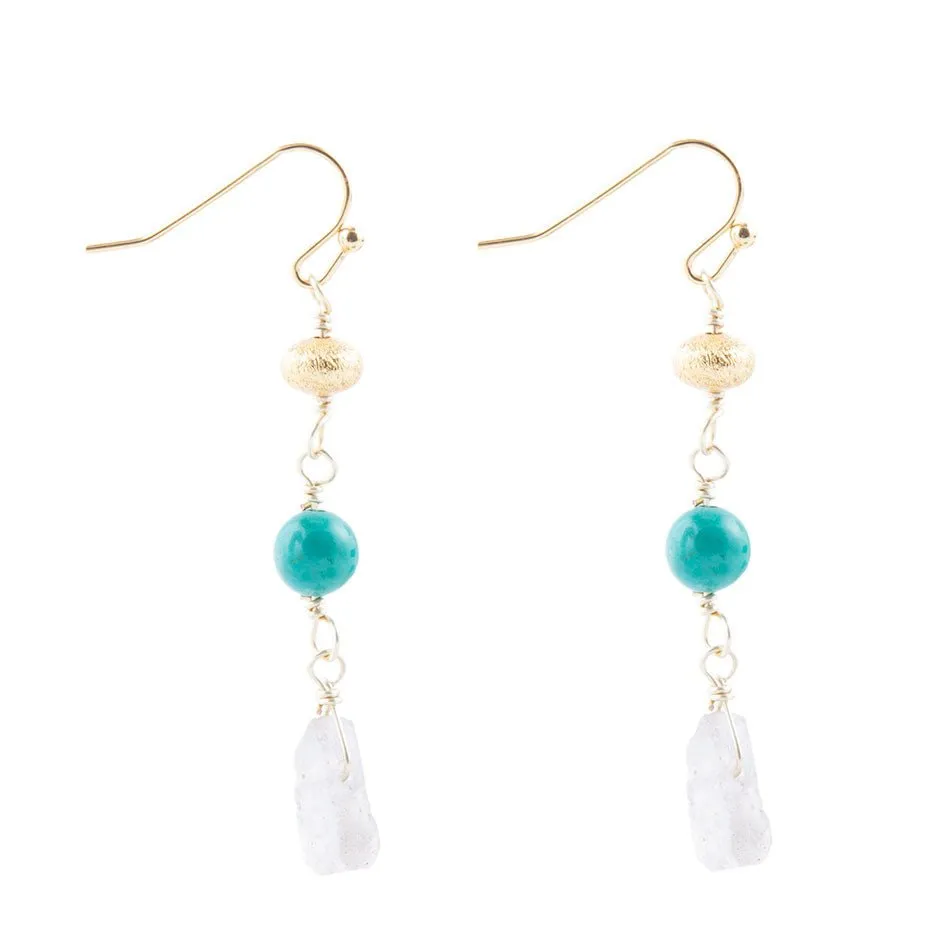 Turquoise Labradorite Elongated Earrings sold by Barse product image thumbnail 3