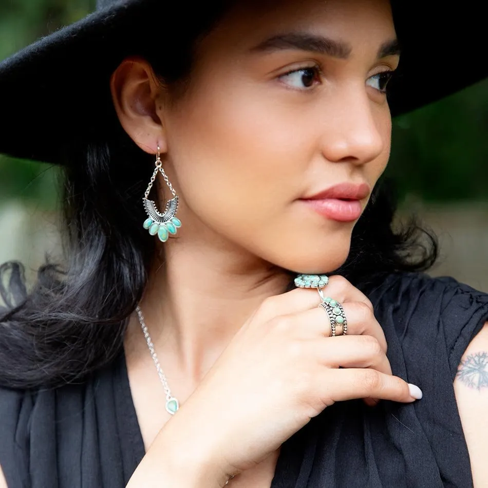 Triple Play Blue Turquoise and Sterling Silver Stack Ring sold by Barse product image thumbnail 2