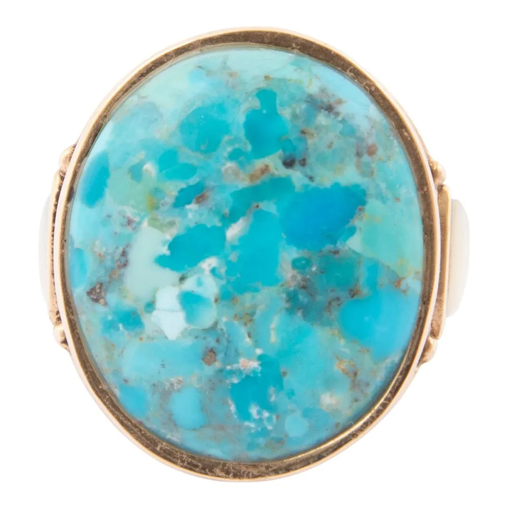 White Mother of Pearl Petals Golden Statement Ring sold by Barse product image thumbnail 4