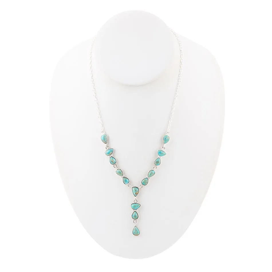 Durango Blue Turquoise and Sterling Silver Y-Necklace sold by Barse product image thumbnail 4