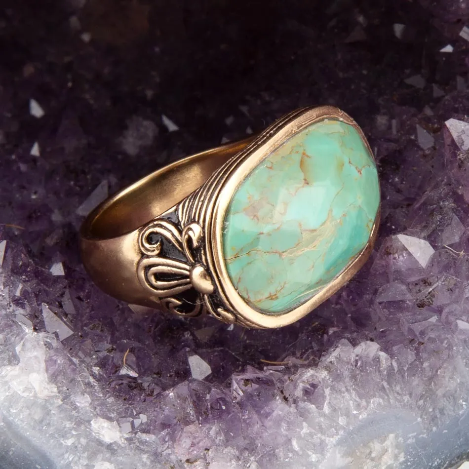 Blue Turquoise Oval Statement Ring sold by Barse product image thumbnail 2