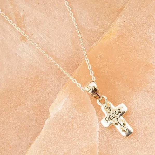 Cross of Peace Sterling Silver Pendant Necklace sold by Barse product image thumbnail 4
