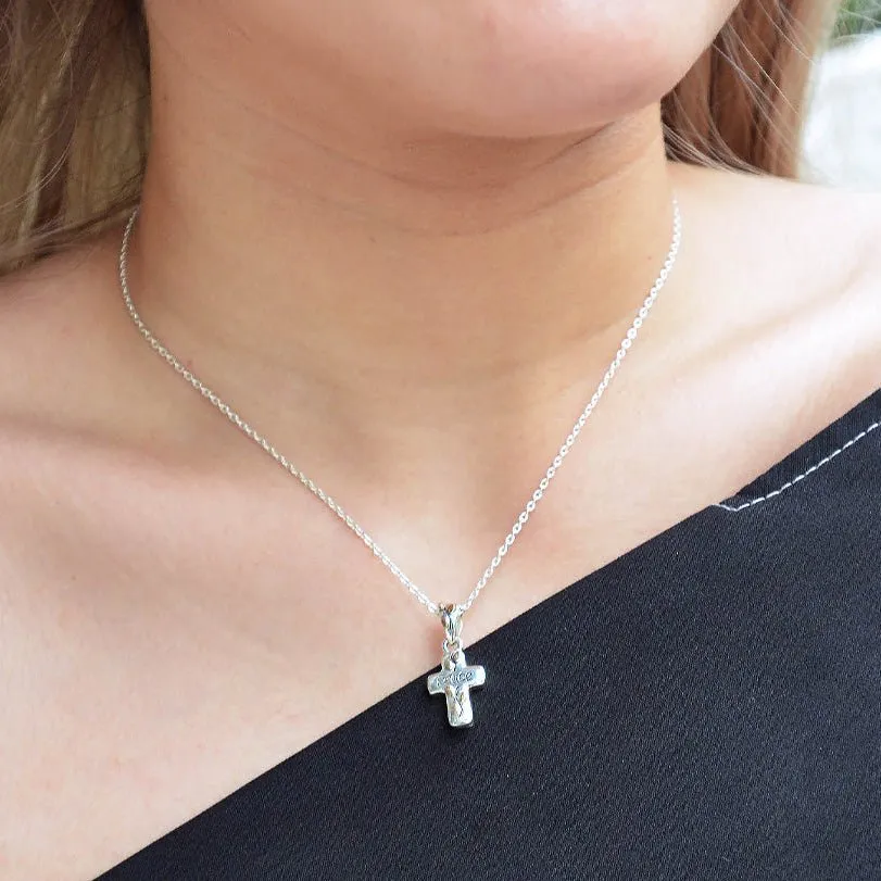 Cross of Peace Sterling Silver Pendant Necklace sold by Barse product image thumbnail 2