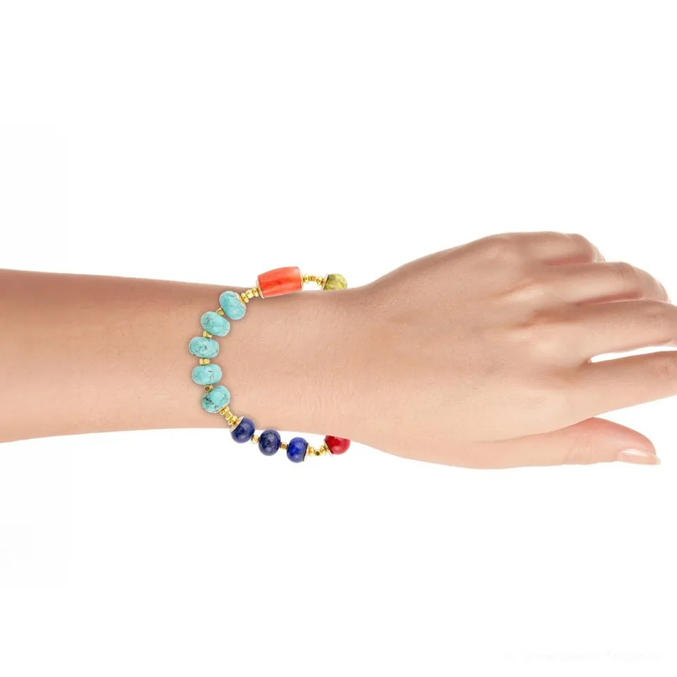 Zion Multi-Color Chunky Stretch Bracelet sold by Barse product image thumbnail 4
