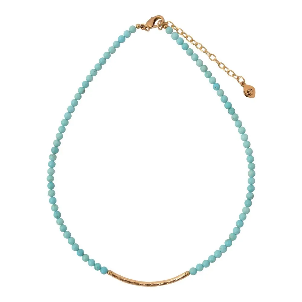 Little Bit Round Blue Turquoise Necklace sold by Barse product image thumbnail 3