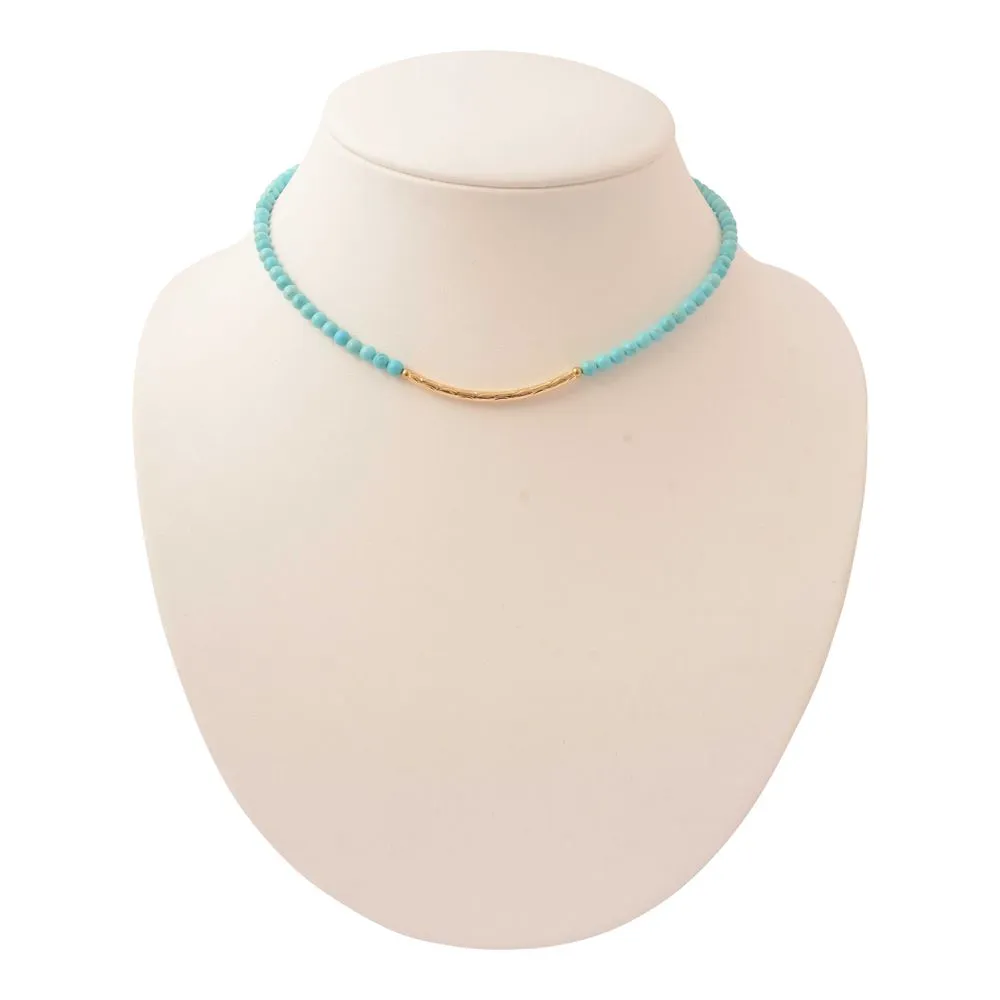 Little Bit Round Blue Turquoise Necklace sold by Barse product image thumbnail 5